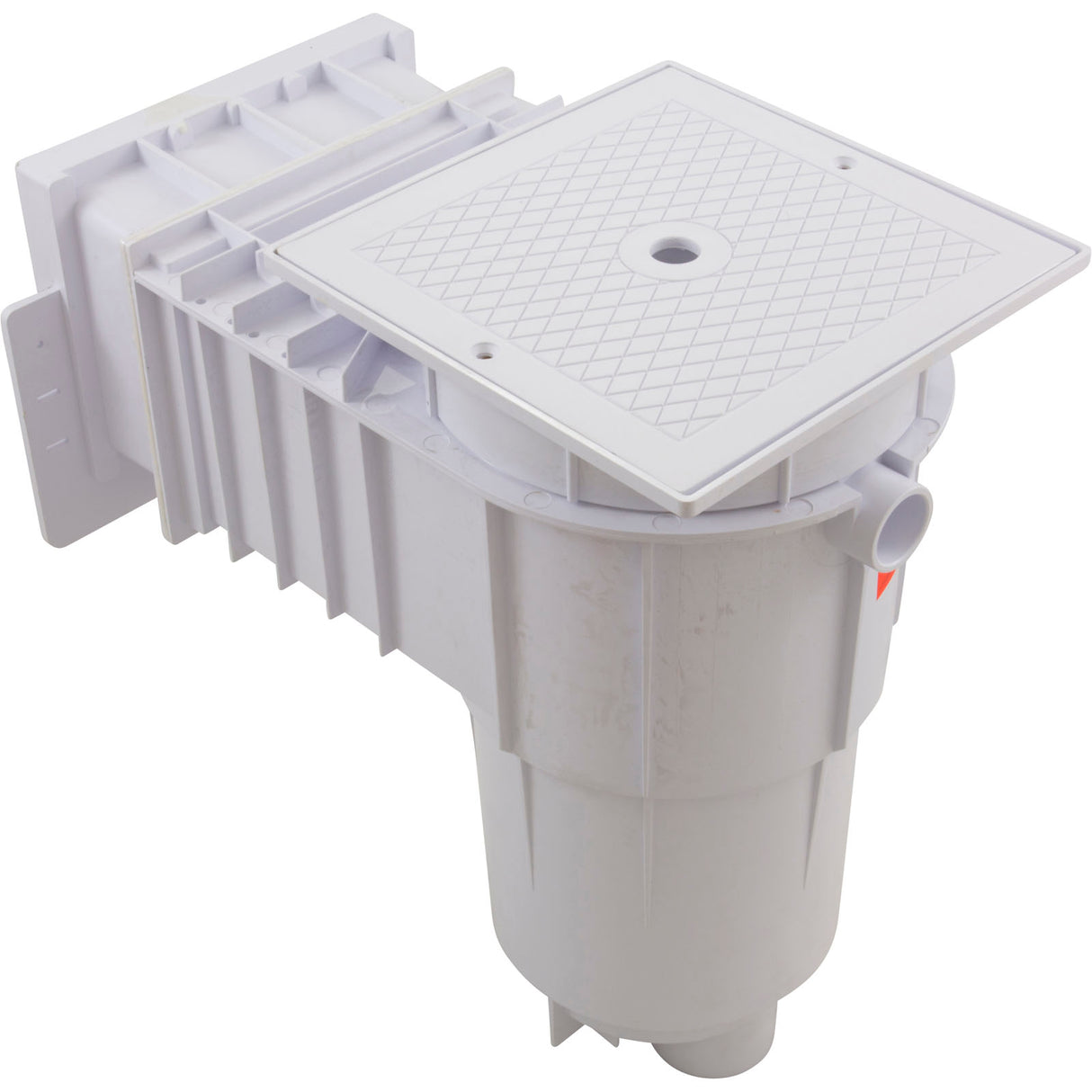 Fiberglass Skimmer (Regular Mouth, Square Lid) White, Solid : 25160-010-001