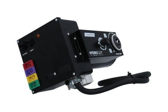 Control System, Air, HydroQuip CS500, 230V, 4.5kW, Pump1 120V, Blower 120V, Light 120V HOT, w/ Time Clock: CS-500T-C