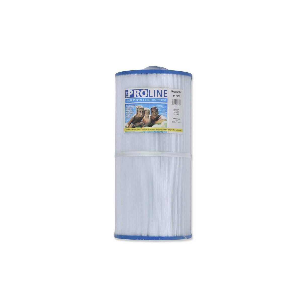 Filter Cartridge, Proline, Diameter: 7", Length: 14-3/4", Top: Handle, Bottom: 2-11/16" Open, 75 sq ft : P-7375