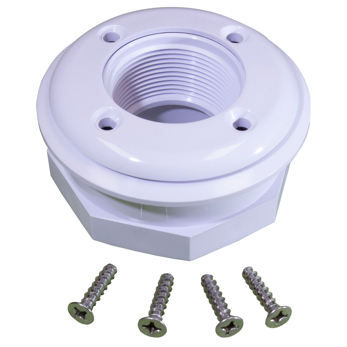 Vnyl Pool I/O Fttng (1.5 X 1.5 Socket) White : 25522-100-000