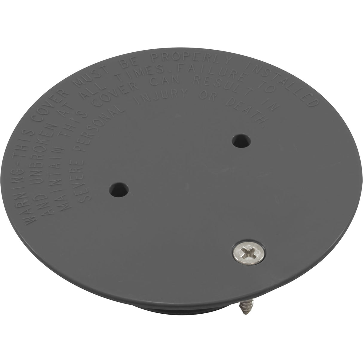 Adj Floor Inlet Fitting (2" S) Cover And Screw Dark Gray : 25527-107-100 - Custom Molded Products - 849640007785 - PartsForSpas.com