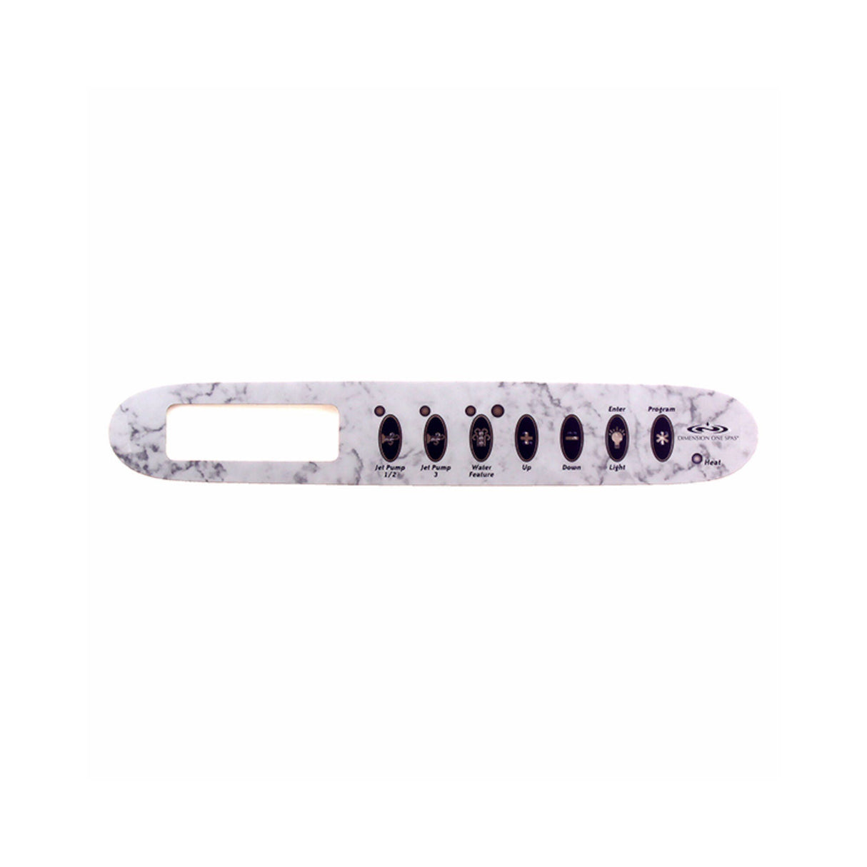 Overlay, Spaside, Dimension One Gecko TSC24, 7-Button, LCD 3-Jets + LFX For P/N 01580-0001 : 01560-305