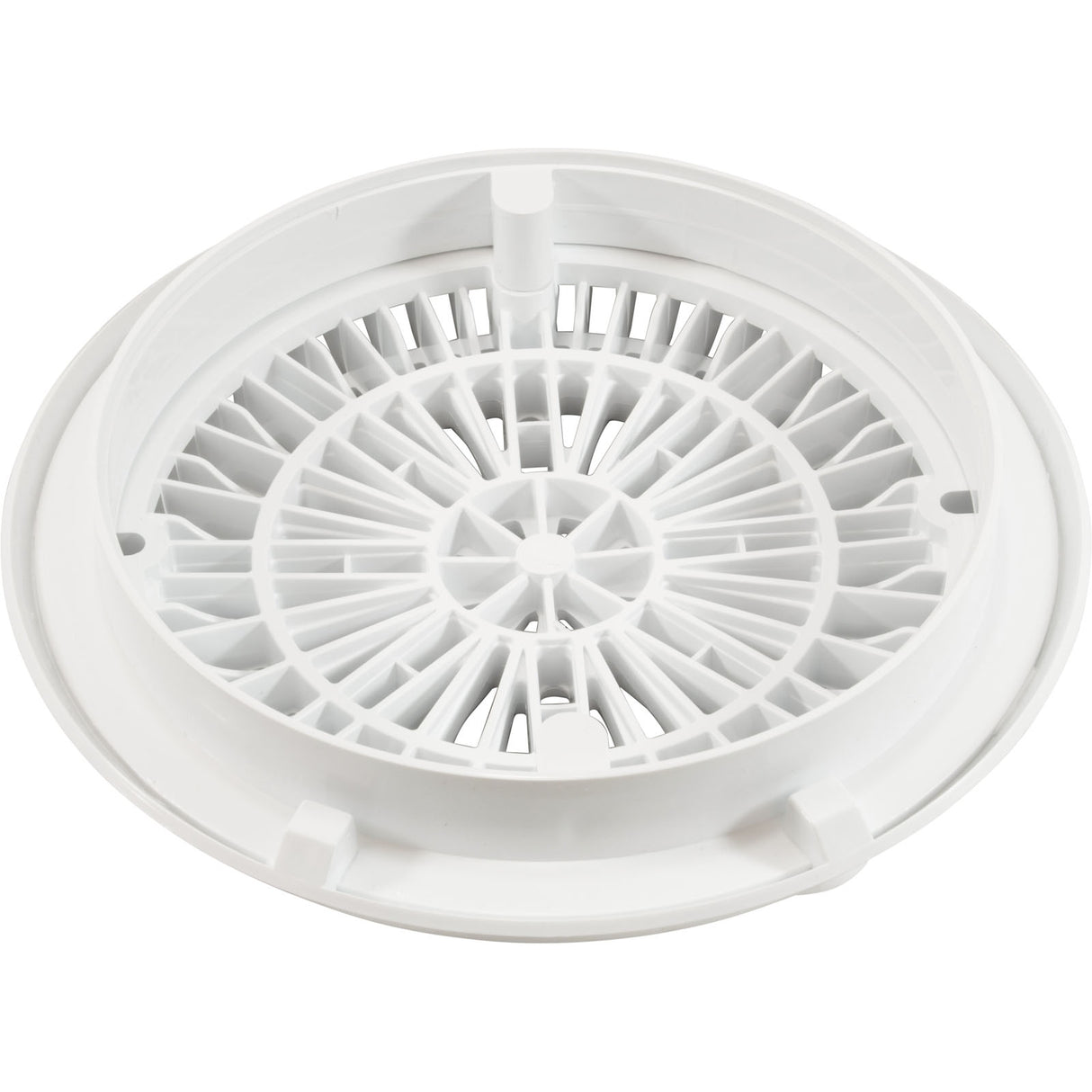Gunite Main Drain Frame, Galaxy Lid (Av) , White : 25531-000-000