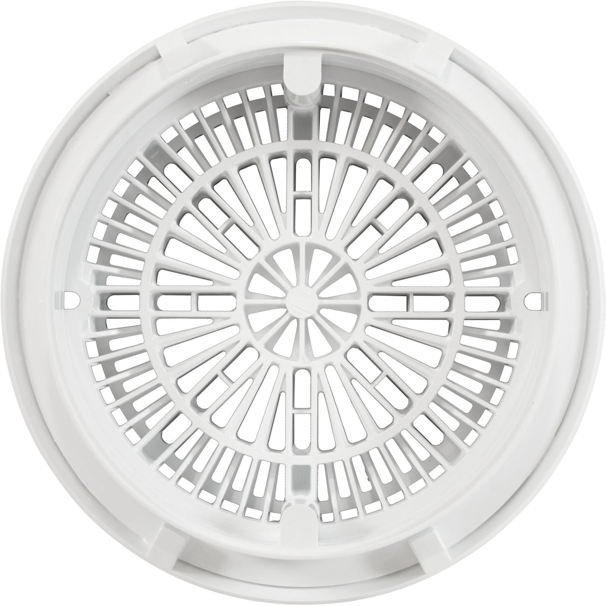 Gunite Main Drain Frame, Galaxy Lid (Av) , White : 25531-000-000
