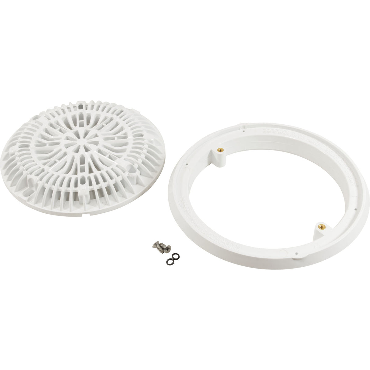 Gunite Main Drain Frame, Galaxy Lid (Av) , White : 25531-000-000