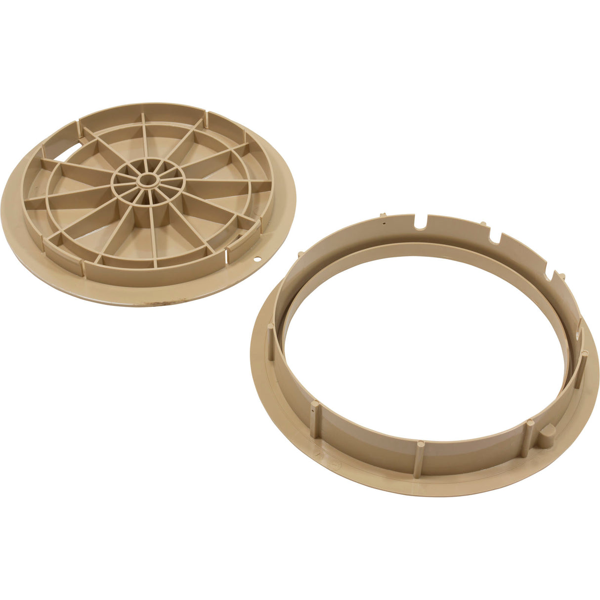 Skimmer Cover And Collar (Round) Tan : 25544-919-000 - Custom Molded Products - 25544-919-000 - PartsForSpas.com