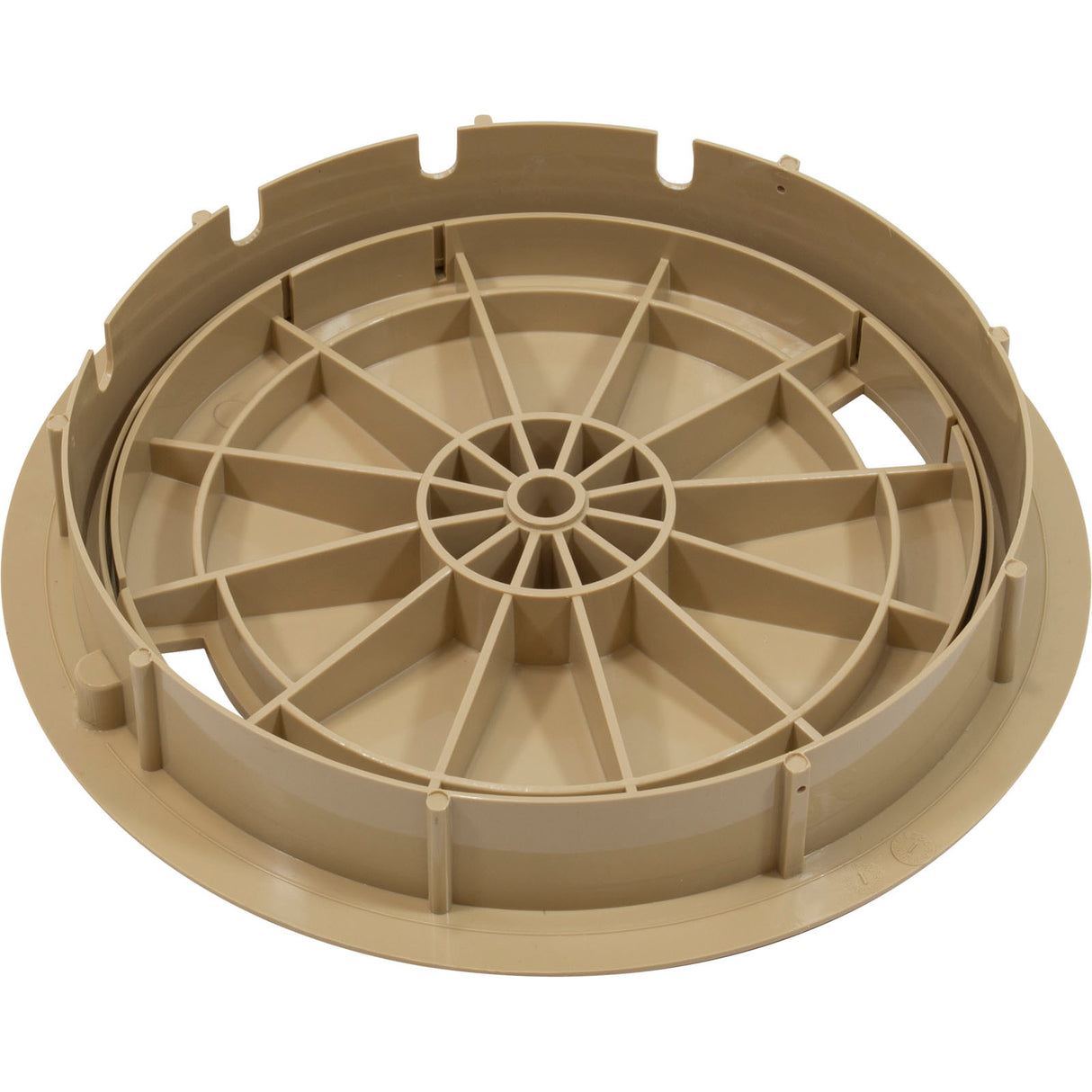 Skimmer Cover And Collar (Round) Tan : 25544-919-000 - Custom Molded Products - 25544-919-000 - PartsForSpas.com