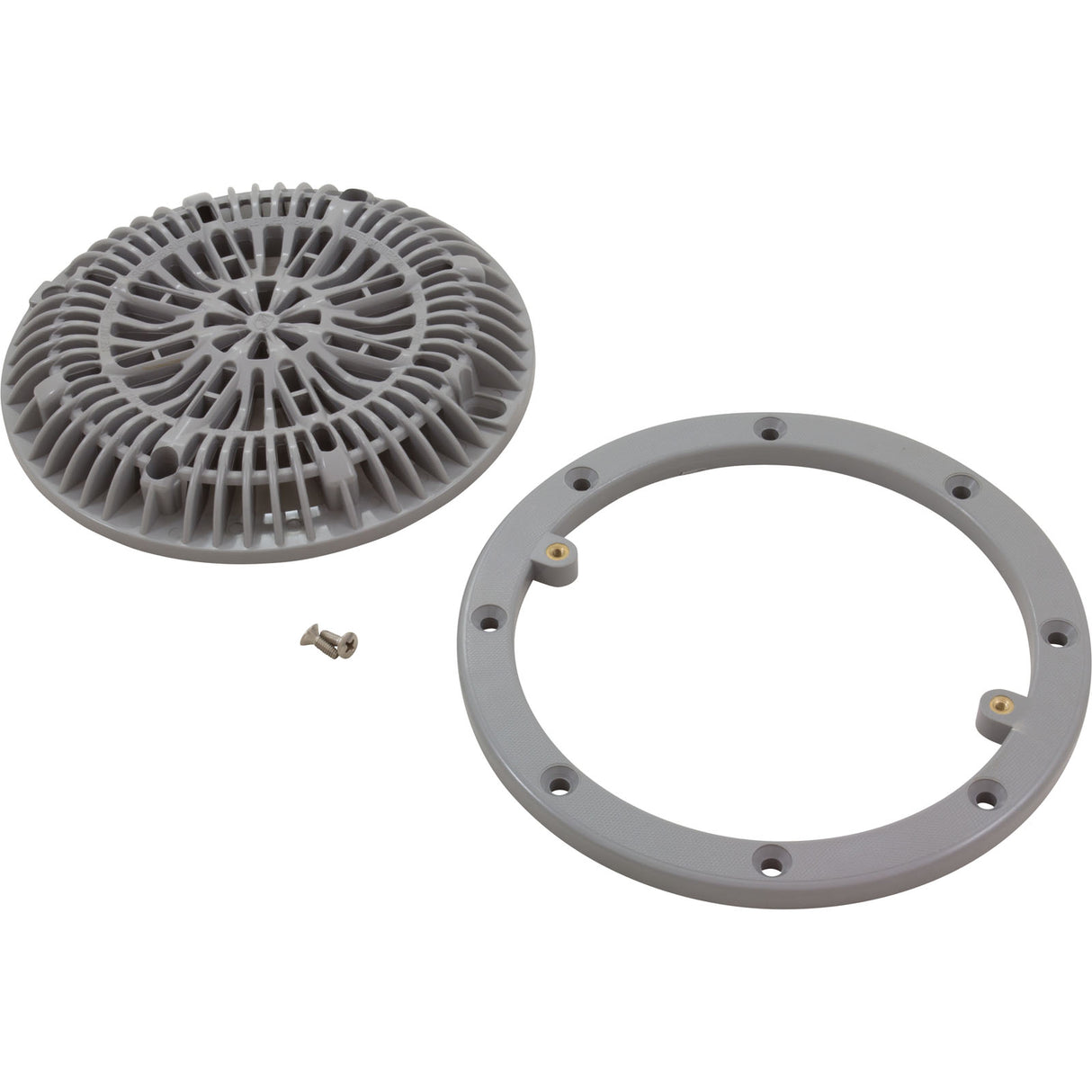 Vinyl Liner Pool Main Drain Ring, 8" Galaxy Lid (Gray) : 25548-001-000