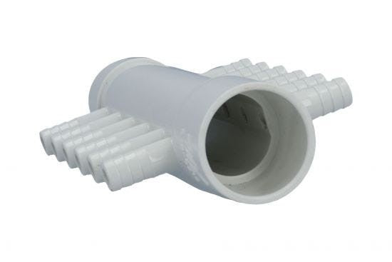 Manifold, PVC, Waterway, 1"S x 1"Spg x 12 3/8"RB Ports : 672-0410