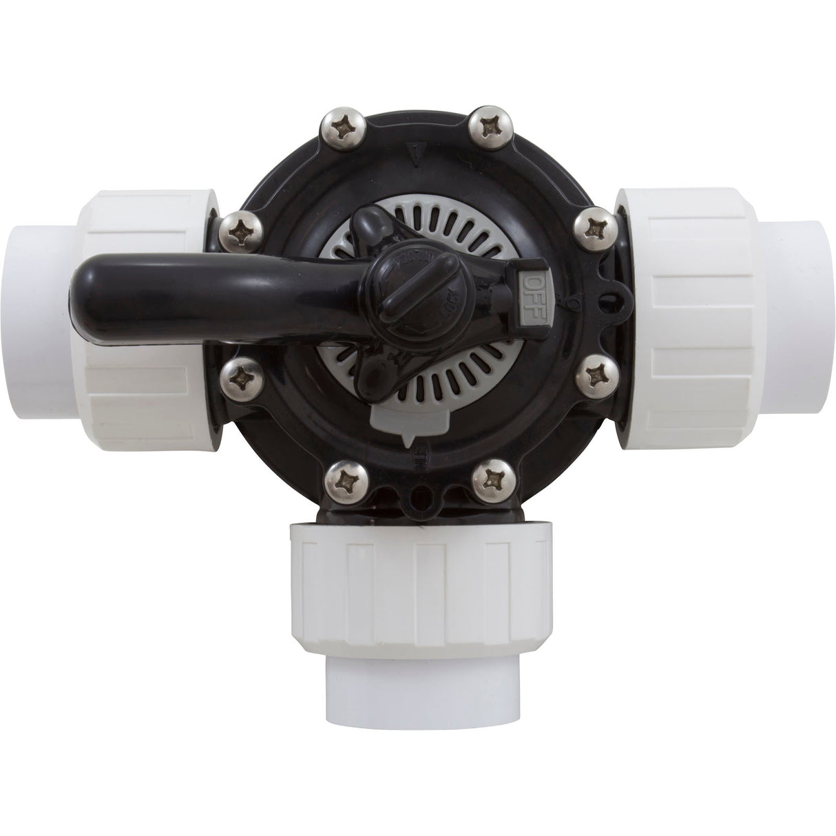 Diverter Valve, 1.5In Unions, 3-Way, Black : 25923-154-000 - Custom Molded Products - 25923-154-000 - PartsForSpas.com
