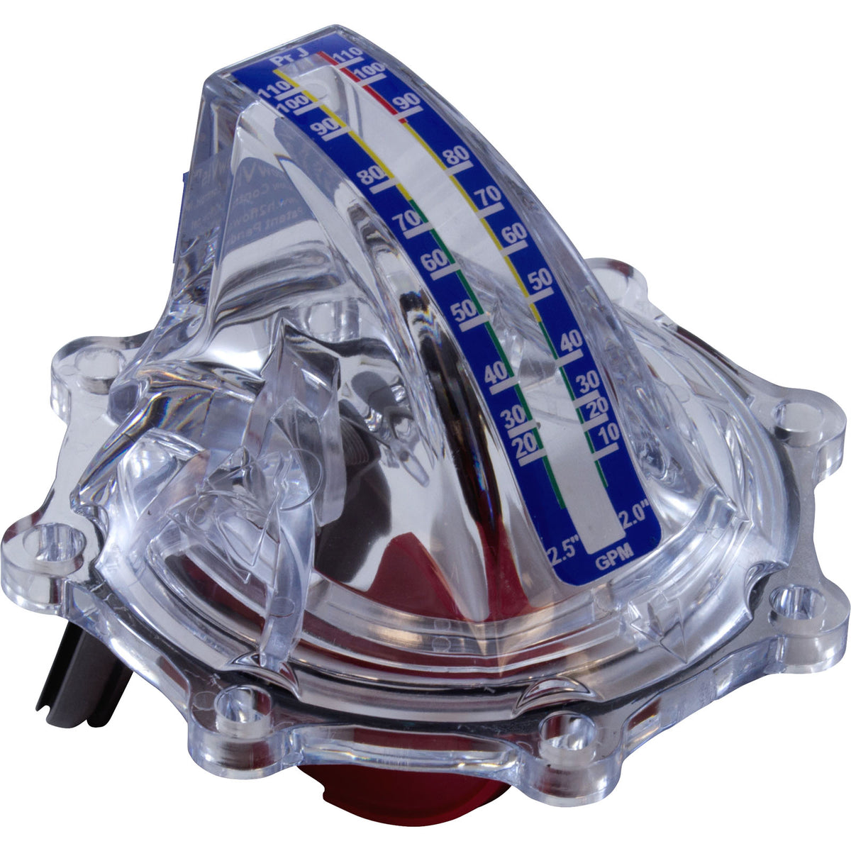 Flow Meter/Chk Vlv, FlowVis, Jandy/Praher Retro, 2”s/2-1/2”spg : FVJ-R - H2Flow - 8.50052E+11 - PartsForSpas.com