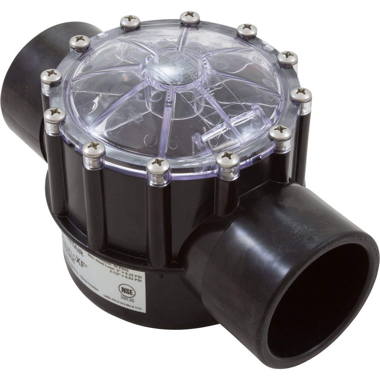 Check Valve, Pentair, 2-1/2"s/3"spg, 2-Way, Straight, CPVC : 263060 - Pentair - 788379852269 - PartsForSpas.com