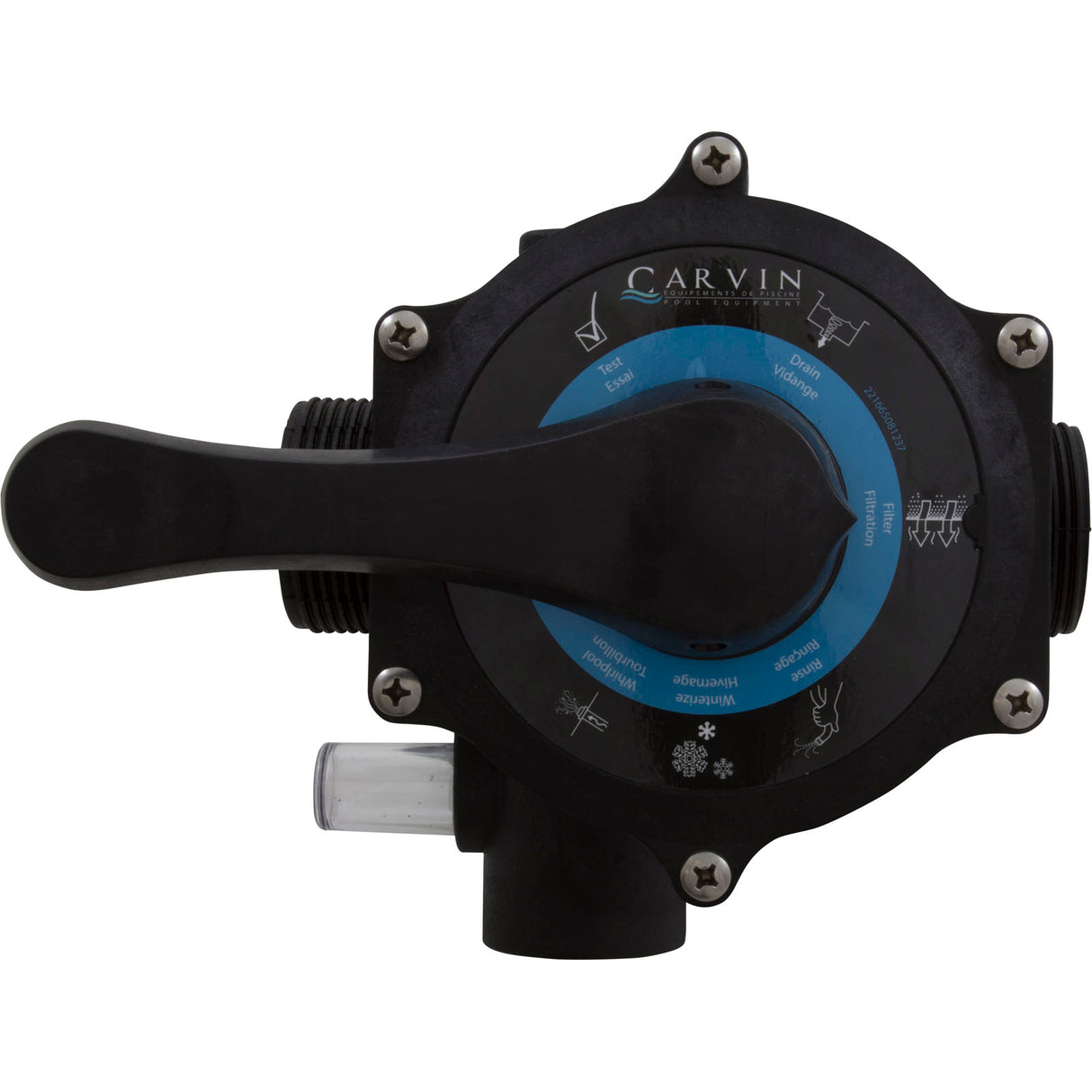 Multiport Valve, Carvin DVK7C, 1-1/2", 7 Pos, Clamp : 39263020K - Carvin - 39263020K - PartsForSpas.com