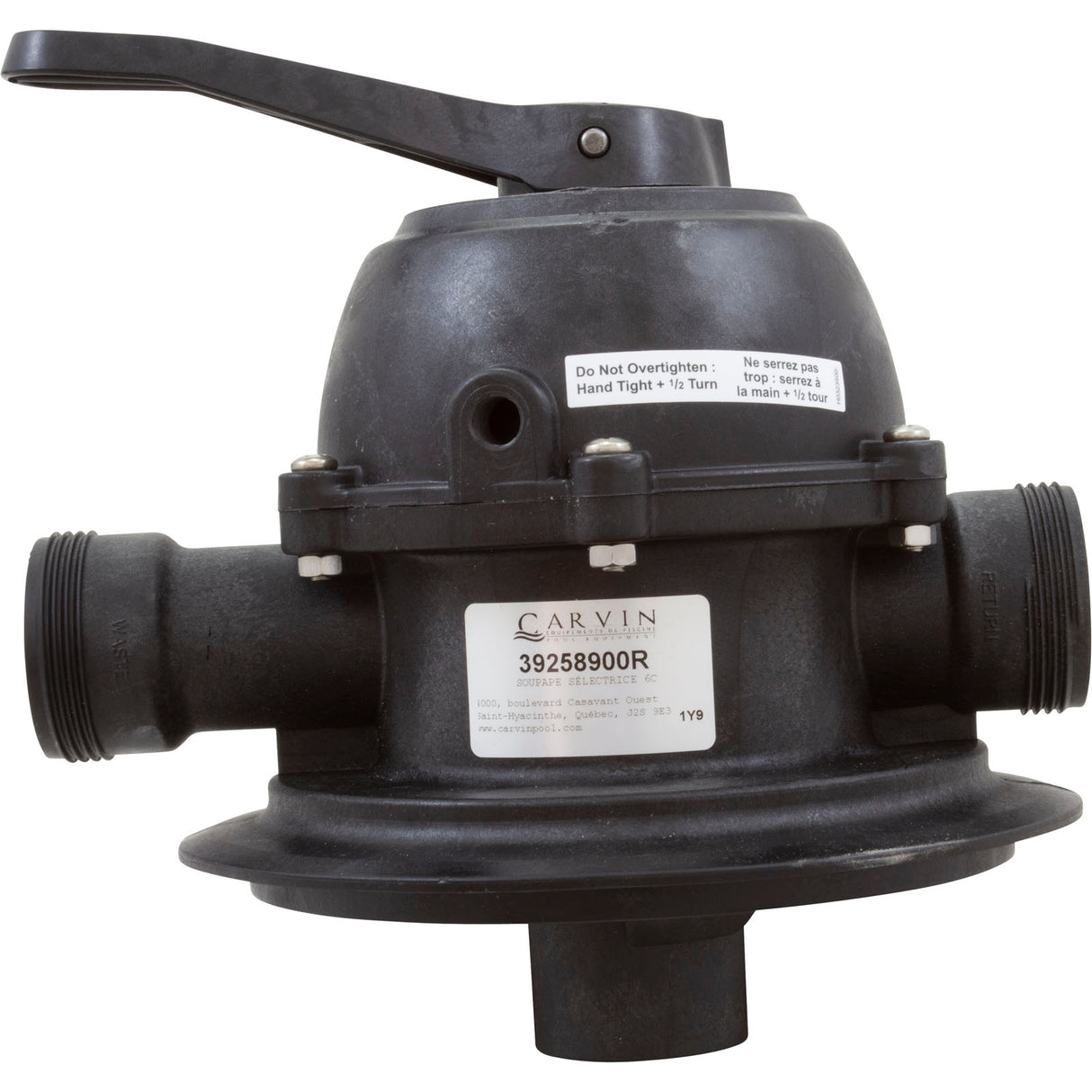 Multiport Valve, Carvin 6C, 2", 6 Position, Clamp On : 39258900R - Carvin - 39258900R - PartsForSpas.com