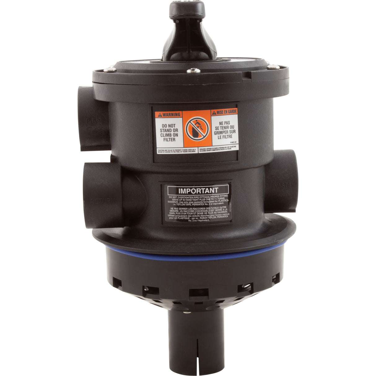 Multiport Valve, Hayward SP0714T, 1-1/2" Top Mount, 6 Pos : SP0714T - Hayward - 0610377472401 - PartsForSpas.com