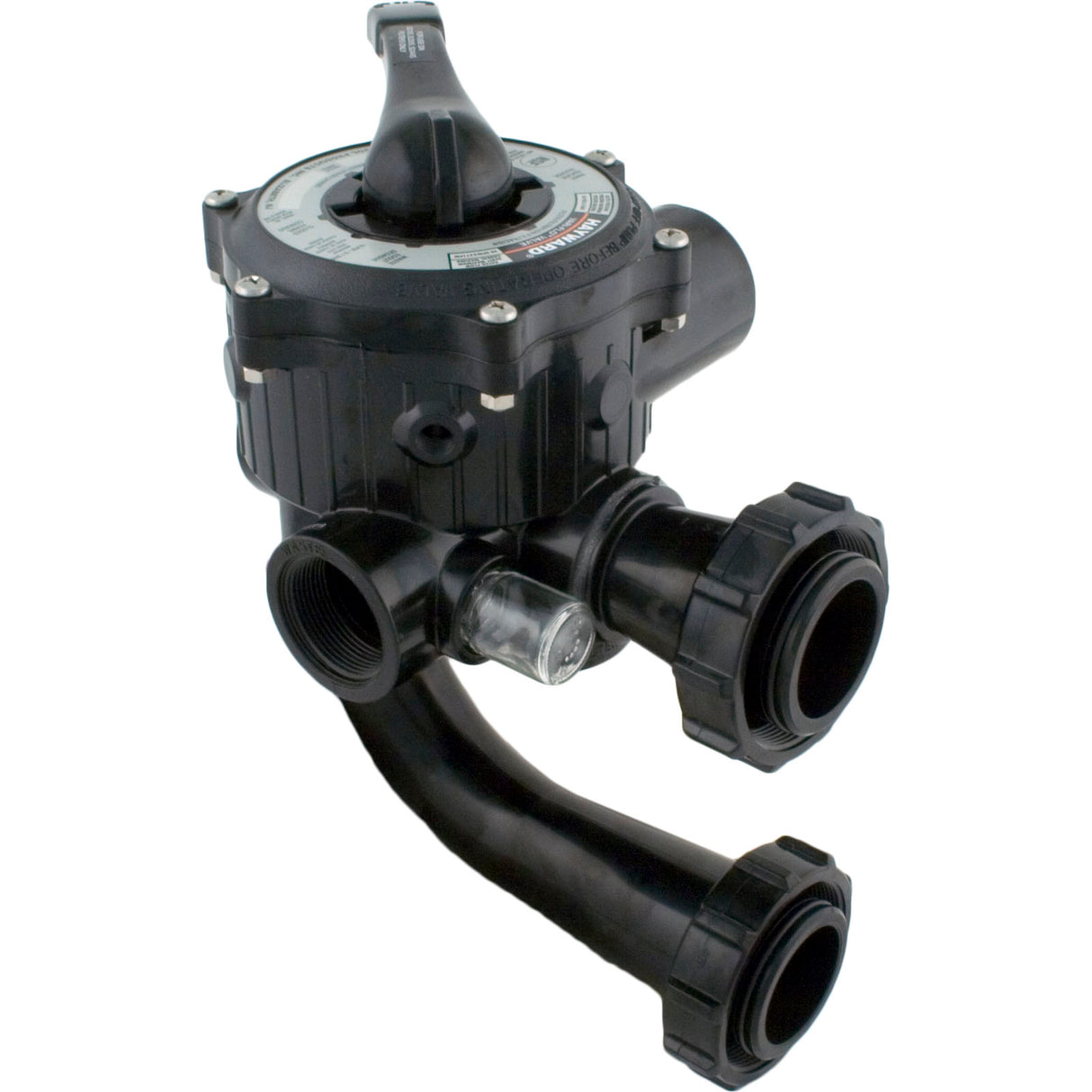 Multiport Valve, Hayward SP0710X62, 1-1/2", 6 Pos, w/Gauge : SP0710X62 - Hayward - 0610377044578 - PartsForSpas.com