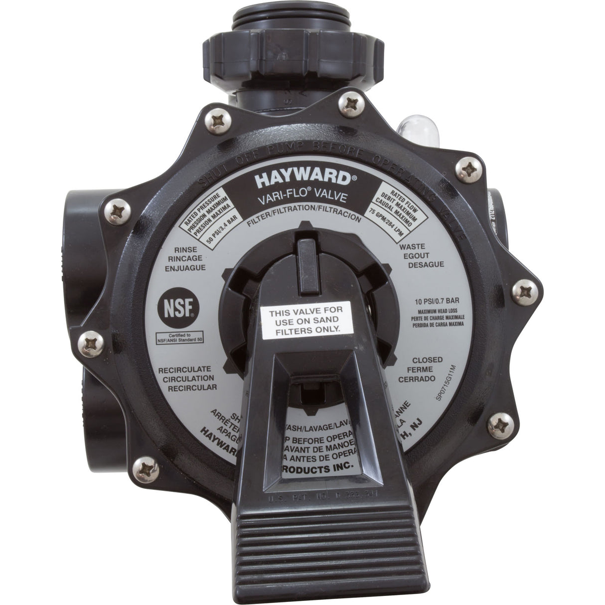 Multiport Valve, Hayward SPX0715X32, 2", 6 Position : SPX0715X32 - Hayward - 0610377035279 - PartsForSpas.com