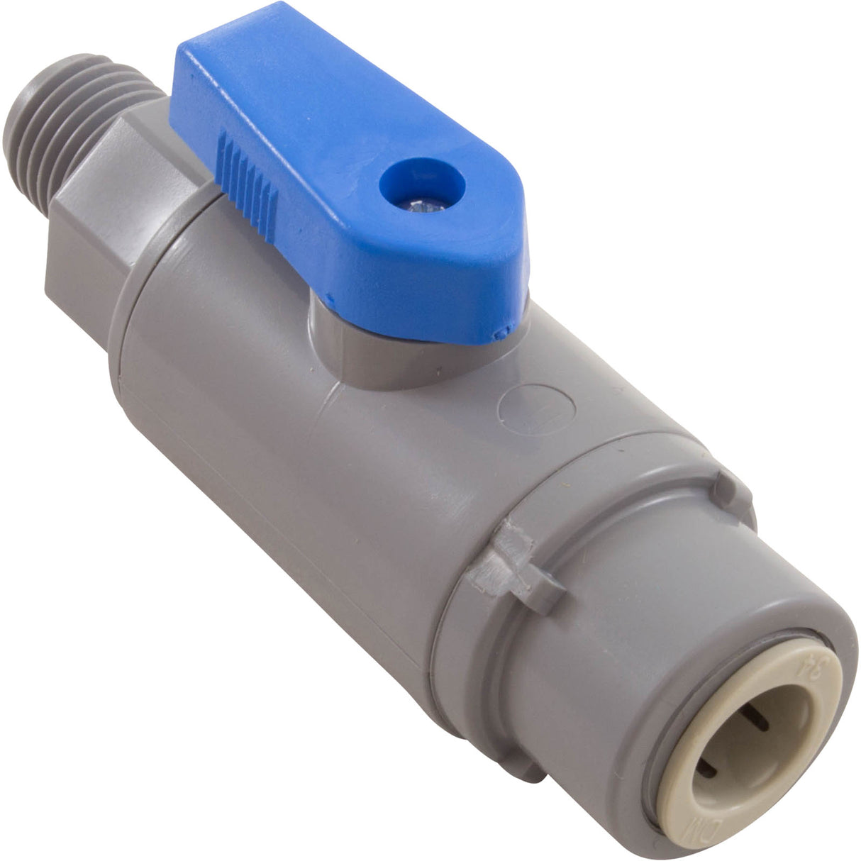 Ball Valve, Rola-Chem, Quick Connect, 3/8" Tubing x 1/4"mpt : 7125190 - Rola-Chem/Paradise Industries - 757706003049 - PartsForSpas.com