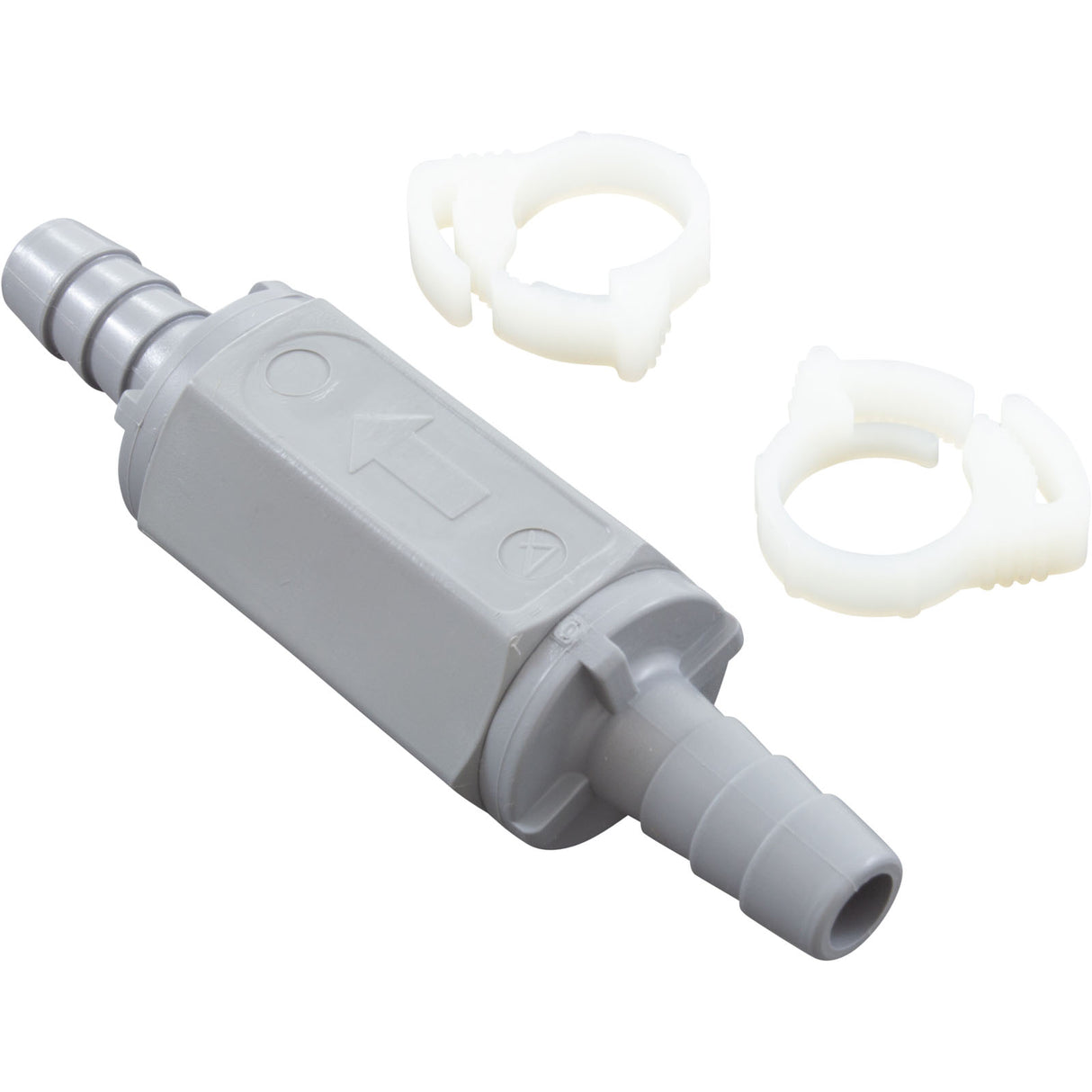 Check Valve, Rola-Chem, 3/8" Barb x 3/8" Barb, In-Line : 521160 - Rola-Chem/Paradise Industries - 757706001717 - PartsForSpas.com