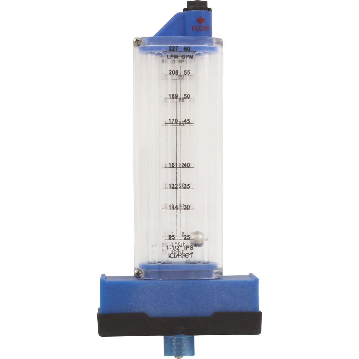 Flowmeter, Rola-Chem Top Mount, 1-1/2" PVC, 25-60 GPM : 570341T - Rola-Chem/Paradise Industries - 757706000611 - PartsForSpas.com