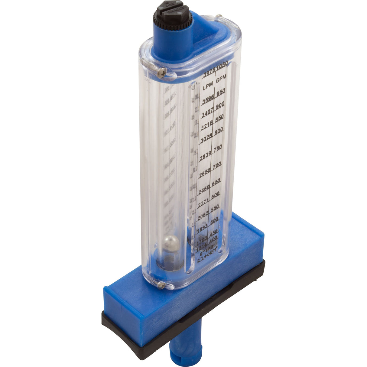 Flowmeter, Rola-Chem Top Mount, 6" PVC, 250-1050 GPM : 570391T - Rola-Chem/Paradise Industries - 757706000888 - PartsForSpas.com