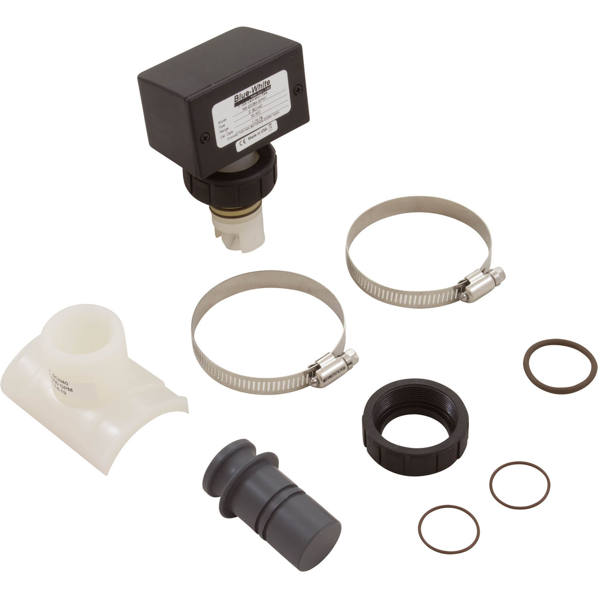 Flow Meter, Blue-White, F-1000, Digital, 2" PVC, 30-300 gpm : RB-200S4-GPM1 - Blue-White Industries, Ltd - RB-200S4-GPM1 - PartsForSpas.com