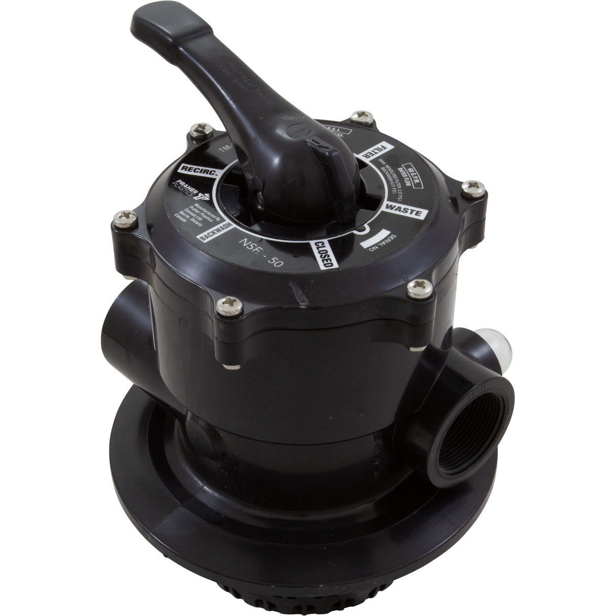 Multiport Valve, Praher TM-12-L, 1-1/2" Female Pipe Thread : TM-12-L - Praher Canada Ltd - 10885531001705 - PartsForSpas.com