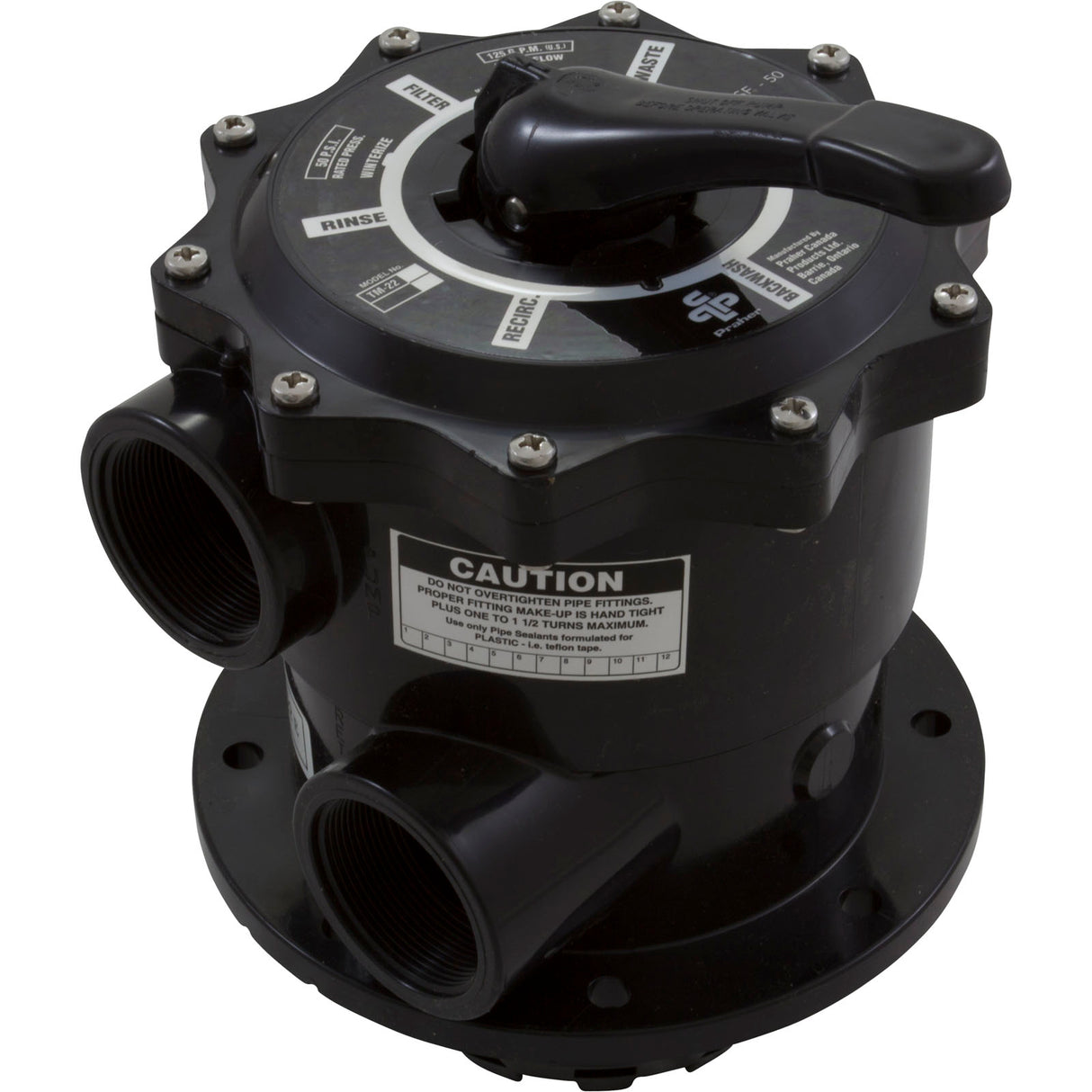 Multiport Valve, Praher TM-22-E, 2" Female Pipe Thread : TM-22-E - Praher Canada Ltd - TM-22-E - PartsForSpas.com
