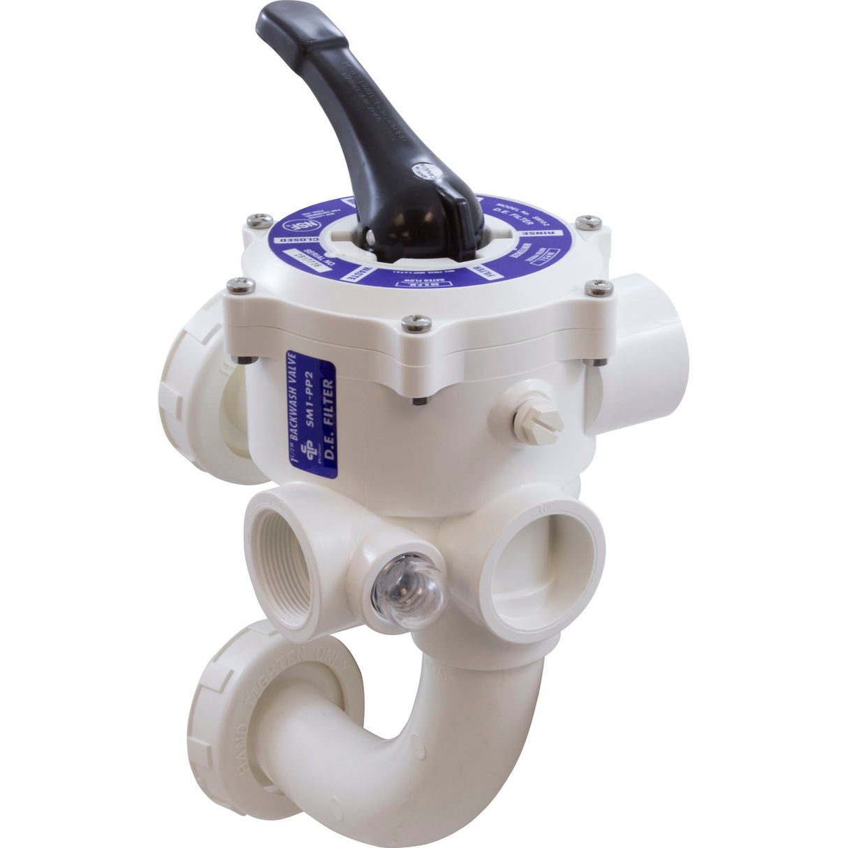 Multiport Valve, Praher SM1-PP2, 1-1/2", w/PacFab Plumbing : SM1-PP2 - Praher Canada Ltd - SM1-PP2 - PartsForSpas.com