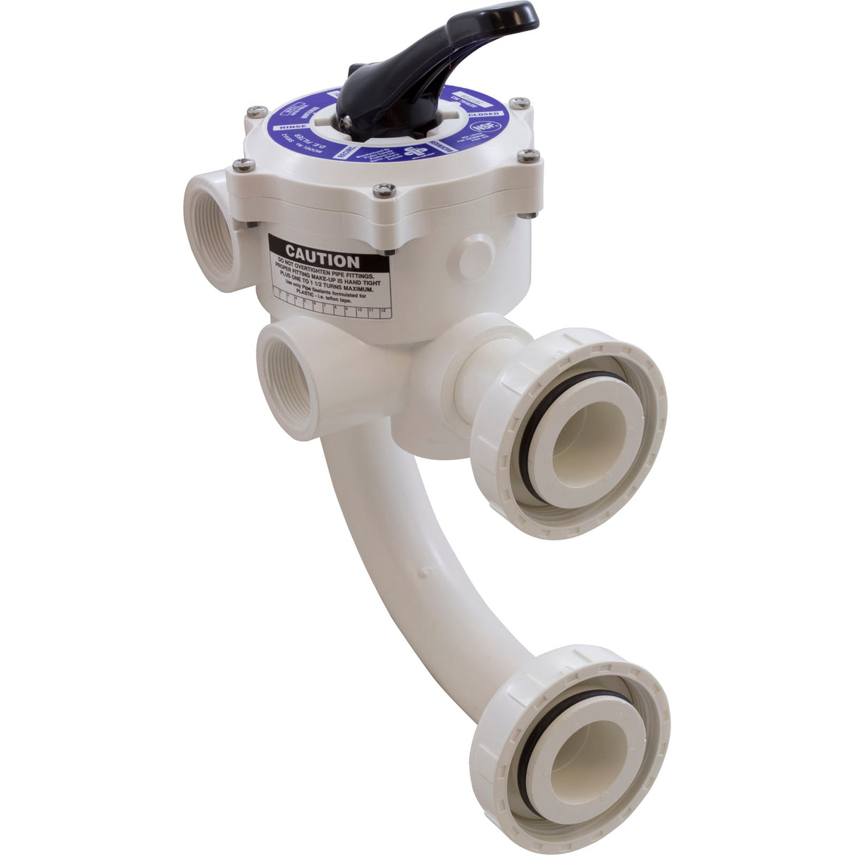 Multiport Valve, Praher SM1-PP2, 1-1/2", w/PacFab Plumbing : SM1-PP2 - Praher Canada Ltd - SM1-PP2 - PartsForSpas.com