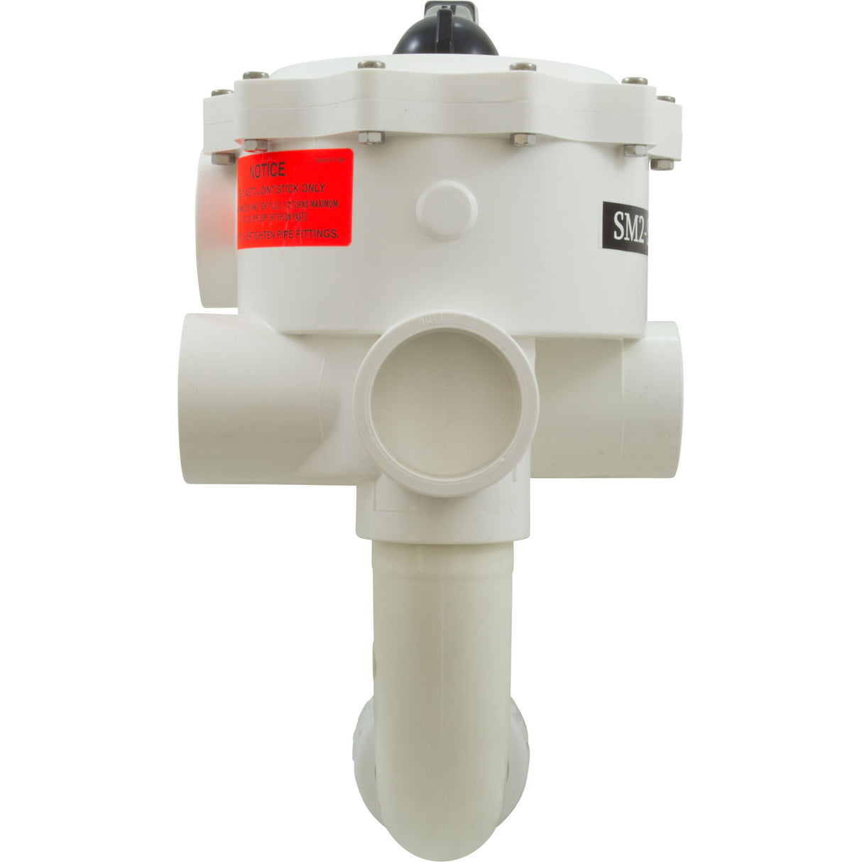 Multiport Valve, Praher SM2-SR3U, 2", w/StaRite Plumbing, Wht : SM2-SR3U - Praher Canada Ltd - SM2-SR3U - PartsForSpas.com
