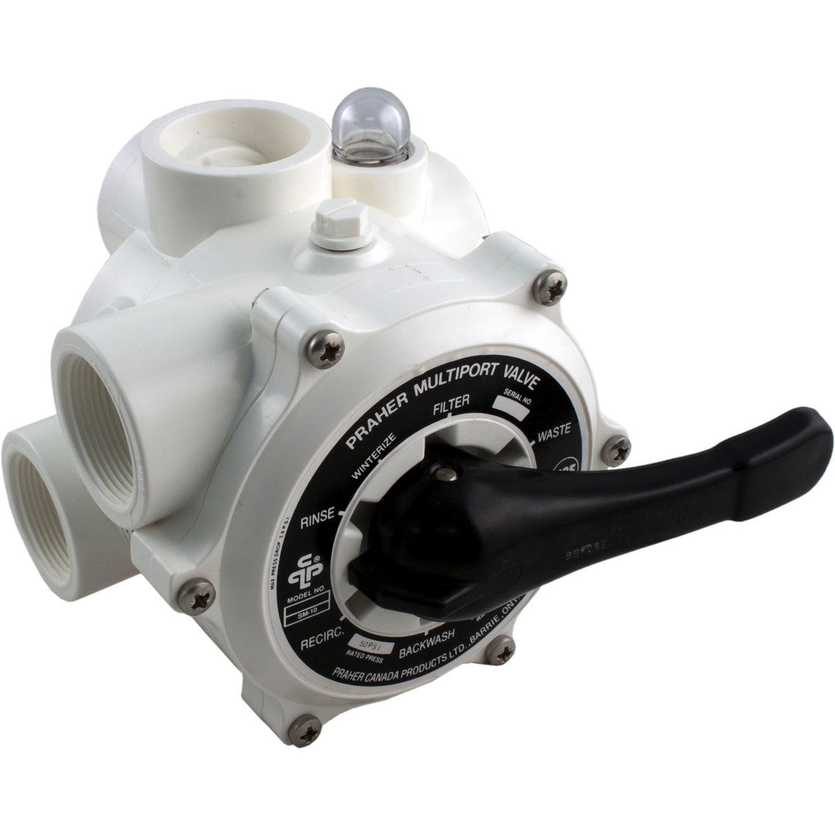 Multiport Valve, Praher SM-10-2, 1-1/2" Female Pipe Thread : SM-10-2 - Praher Canada Ltd - SM-10-2 - PartsForSpas.com
