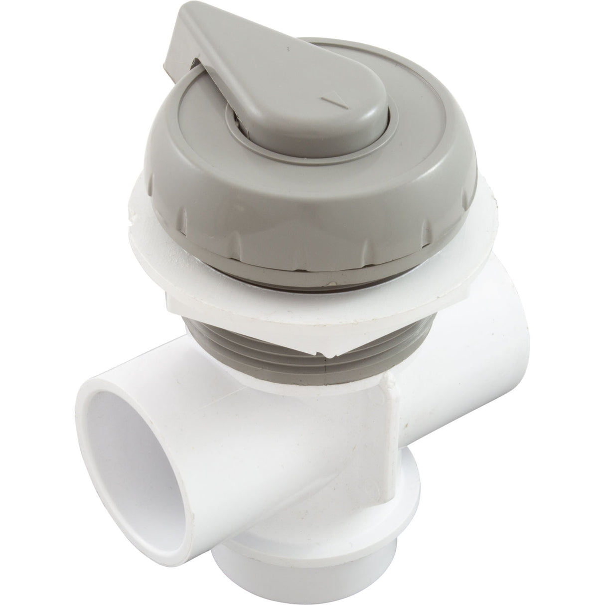 Diverter Valve, WW, 1", 2 Port, Top Mount, Vertical, Gry : 600-4347 - Waterway Plastics - 600-4347 - PartsForSpas.com