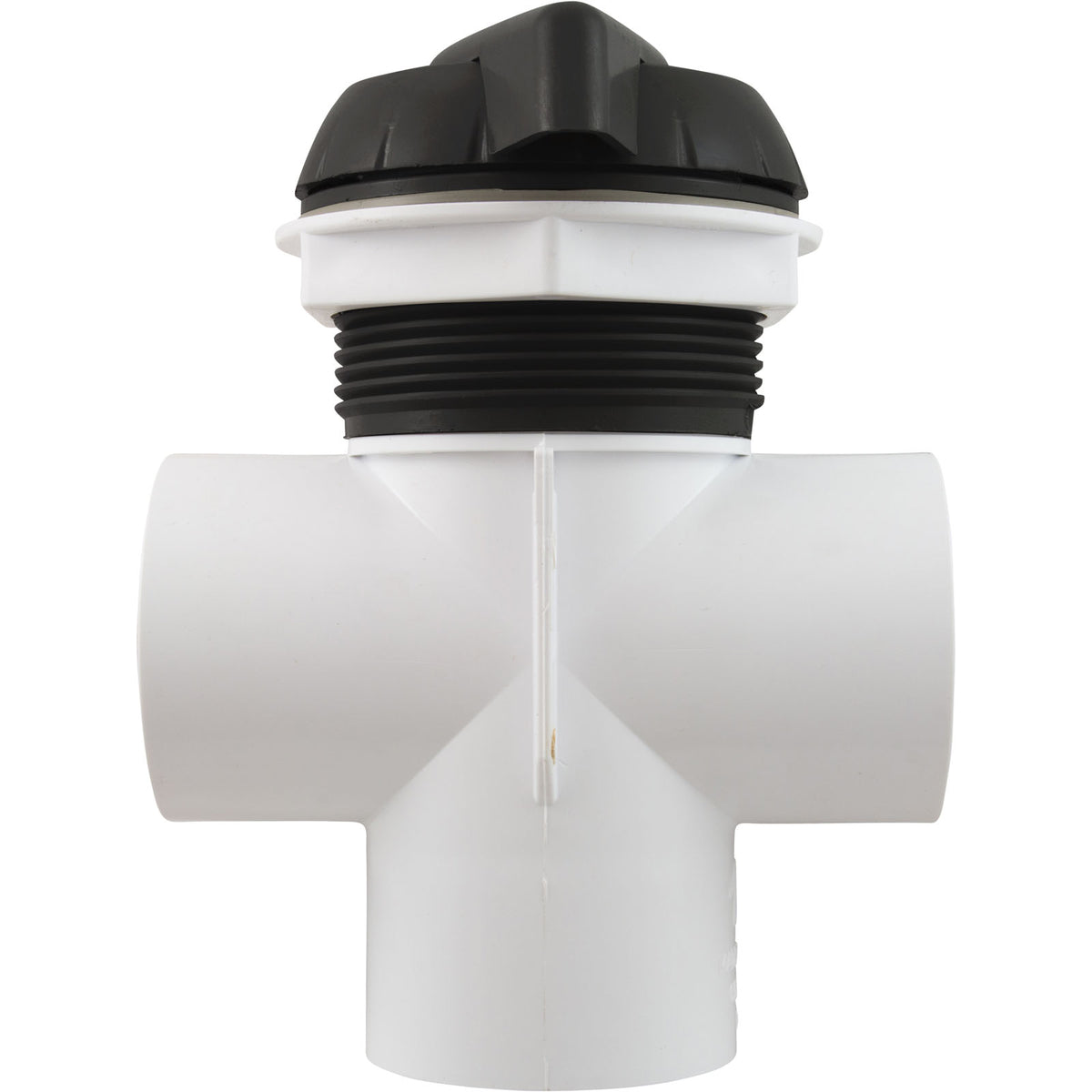 Diverter Valve, WW, 2", 2 Port, Top Mount, Notched, Black : 600-3061