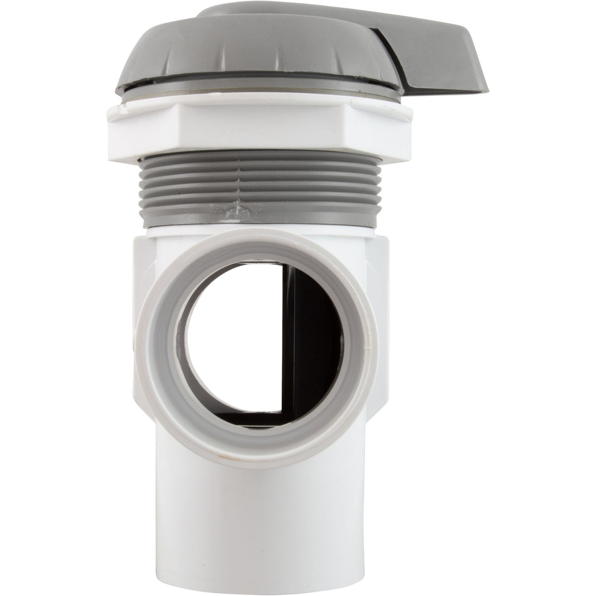 Diverter Valve, WW, 2", 2 Port, Top Mount, Notched, Gray : 600-3067