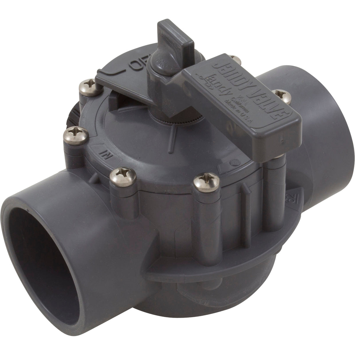 Diverter Valve, Jandy/Zod, 2"s/2-1/2"spg Pos Seal, 2 Way, Gray : 2876