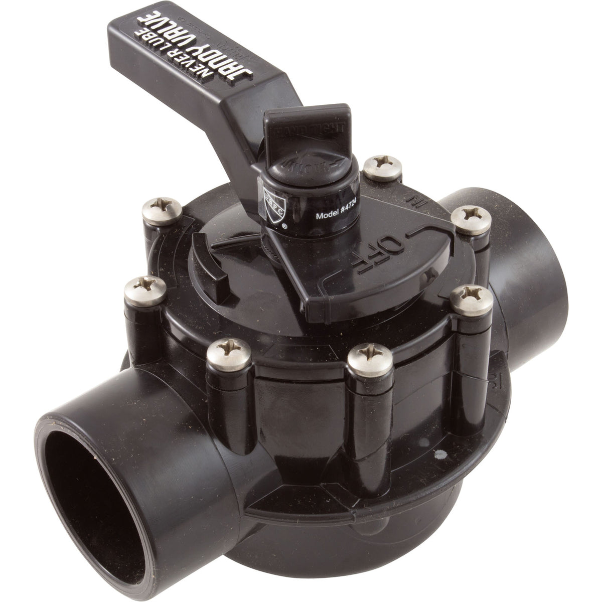 Diverter Valve, Jandy Neverlube, 1-1/2" x 2" Pos Seal, 2 Port : 4724
