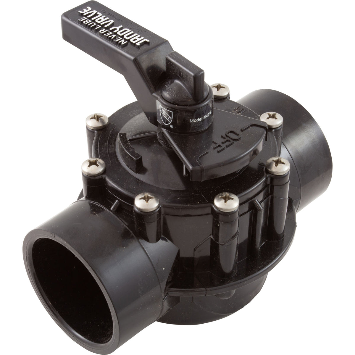 Dvtr Valve, Jandy Neverlube, 2"s/2-1/2"spg Pos Seal, 2 Port : 4716