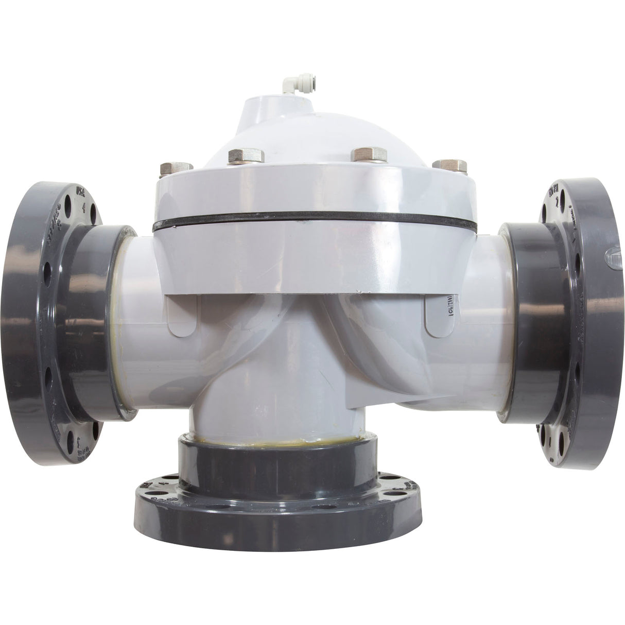 Backwash Valve, Paragon Stark 3-Way, 6", Gry, w/Flanges : V3-06