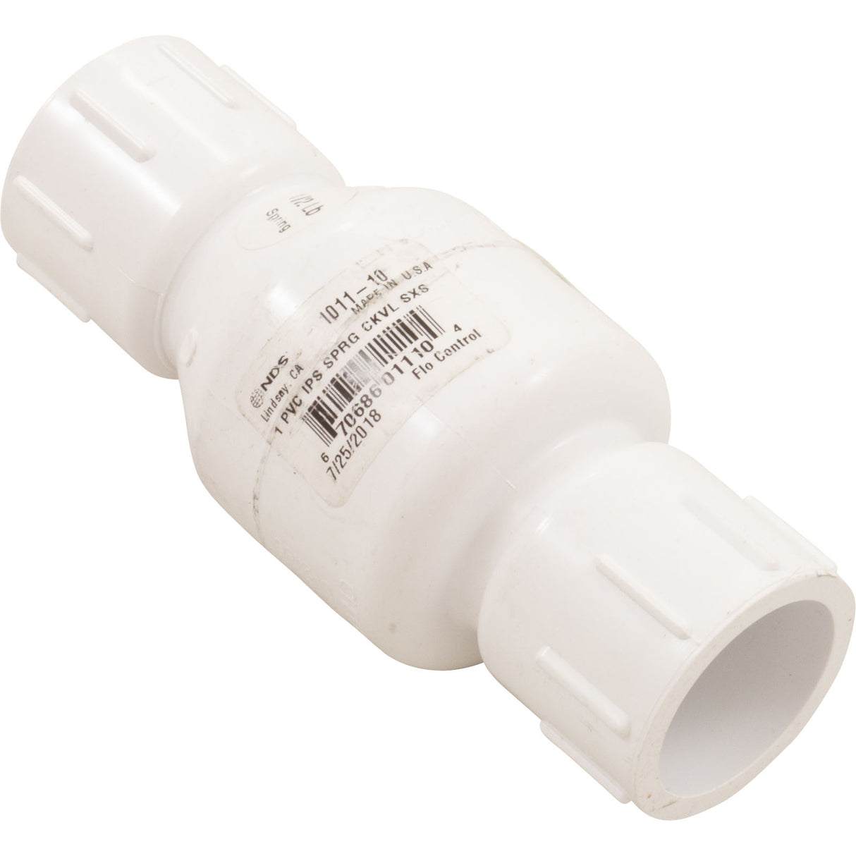 Check Valve, Flo Control 1011, 1"s, 1/2lb, Spring, Water : 1011-10 - Flo Control - 670686011104 - PartsForSpas.com