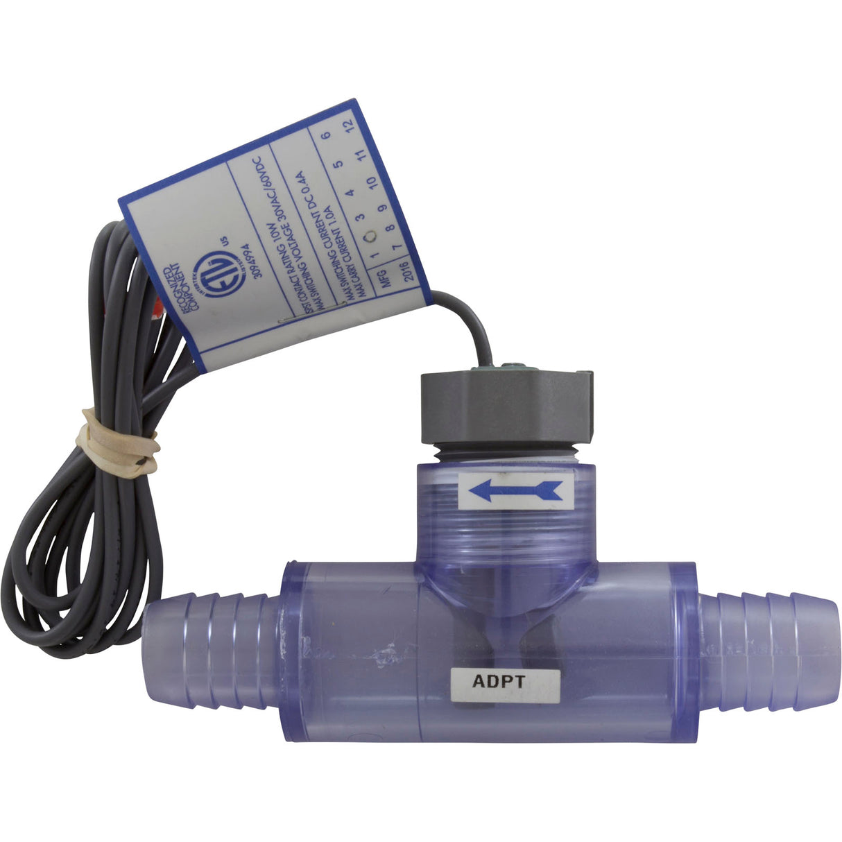 Flow Switch, Hydro-Quip, 3/4" Barb Tee, 1A, 30v : 34-0221-K - HydroQuip - 34-0221-K - PartsForSpas.com