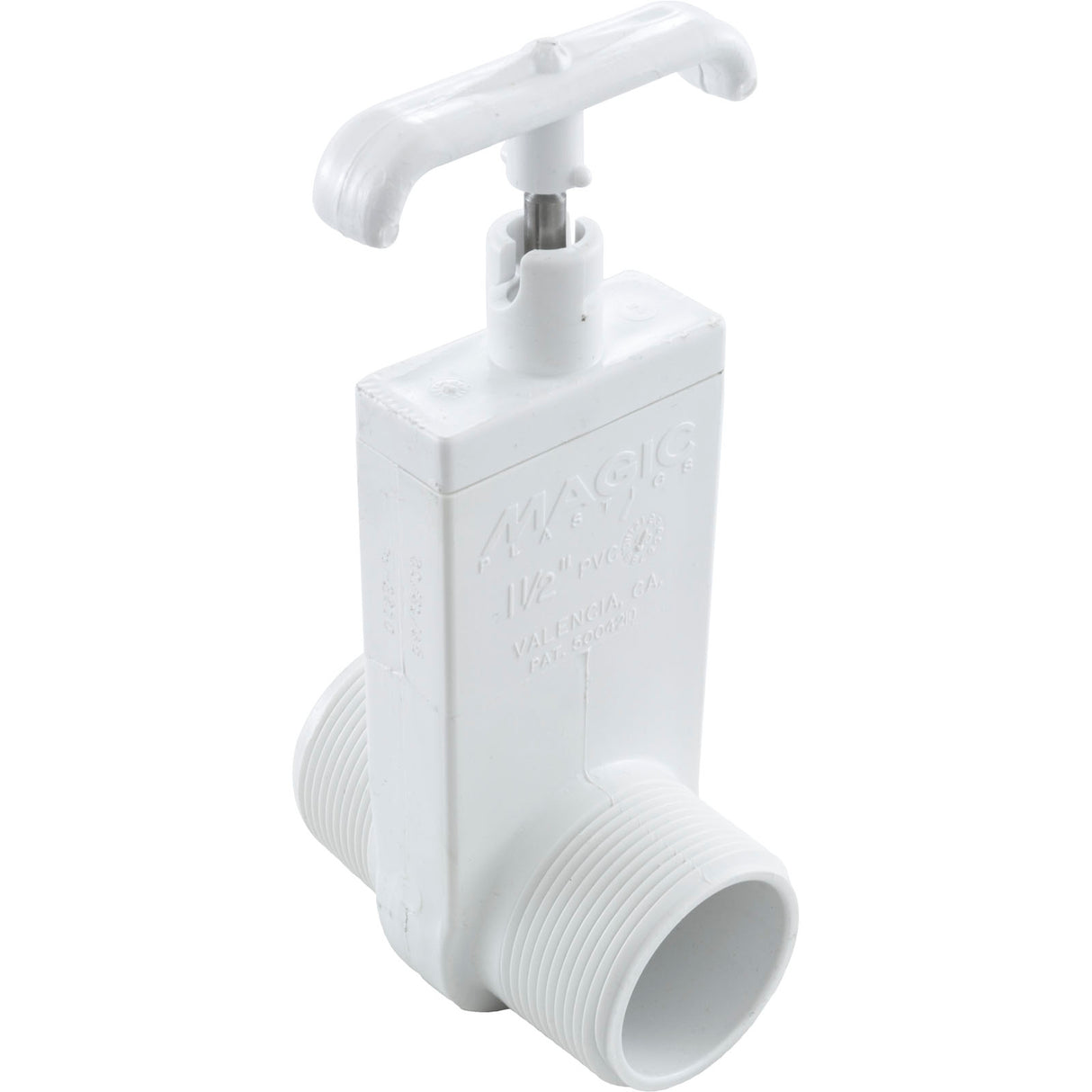 Gate Valve, UniBody, Magic, 1-1/2"mpt x 1-1/2"mpt, 100 psi : 0403-15 - Magic Plastics - 0403-15 - PartsForSpas.com