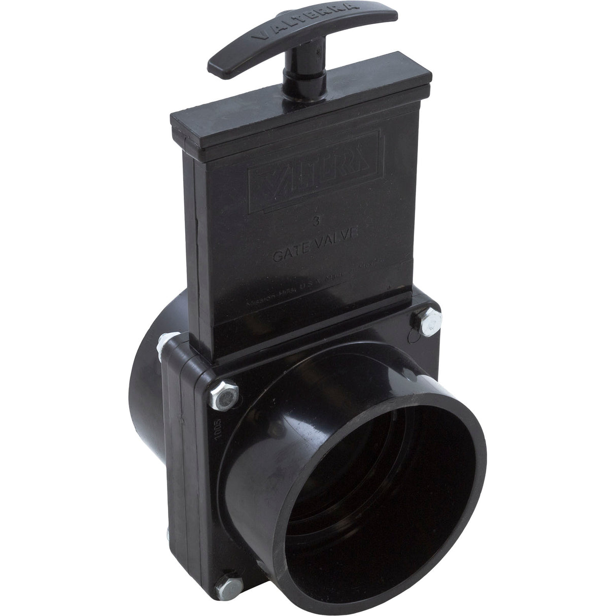 Gate Valve, 3 pc, Valterra, 3" Slip x 3" Slip, 30psi, Black : 7301 - Valterra Products - 019079073013 - PartsForSpas.com