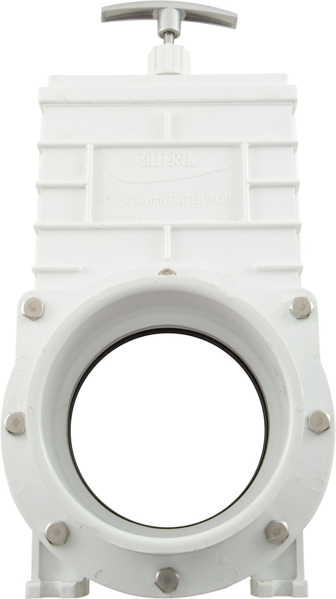 Gate Valve, 3 pc, SS Paddle, Valterra, 4"s x 4"s, 20psi : 6401 - Valterra Products - 019079640109 - PartsForSpas.com