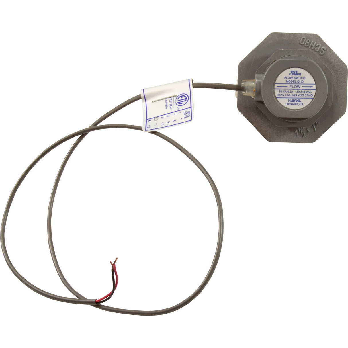 Flow Switch Repl Kit, Harwil Q9DS to Q10N, 1-1/2"x1" Bushing : Q10N/106911/LB/NO/2F - Harwil - Q10N/106911/LB/NO/2F - PartsForSpas.com