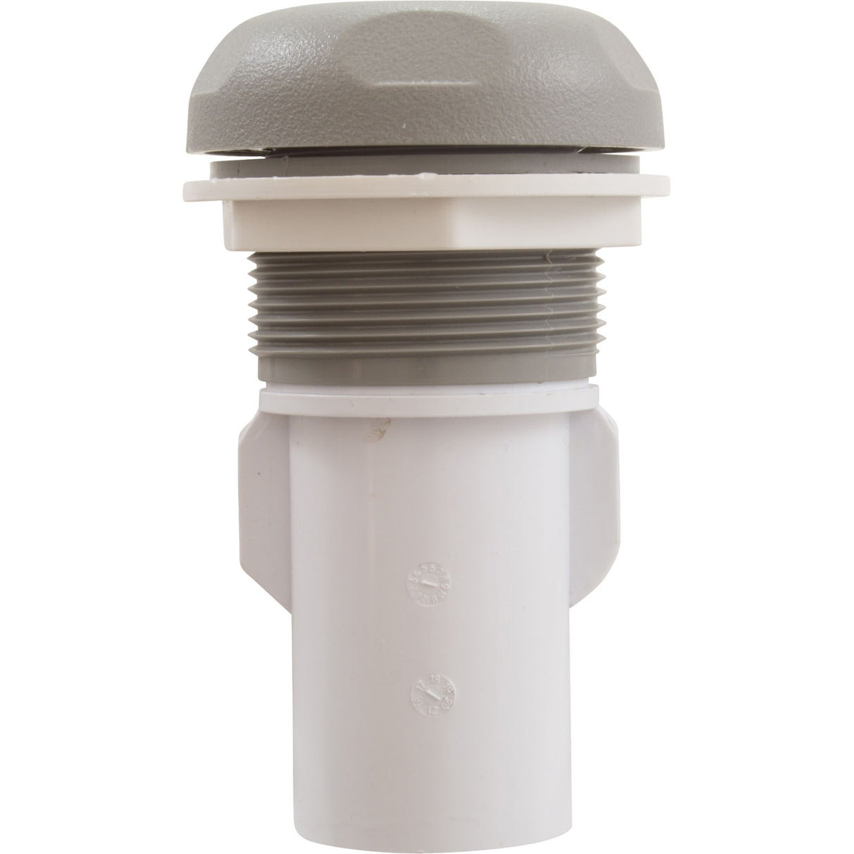 On/Off Valve, CMP Mushroom, 2-1/16"hs, Scalloped, 1"s, Gray : 25036-219-000 - Custom Molded Products - 25036-219-000 - PartsForSpas.com