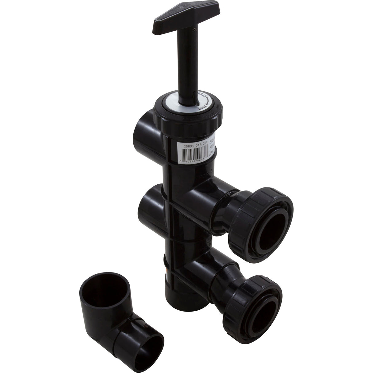 Push Pull Valve, CMP H Style, 2", Sand, Black : 25831-014-000 - Custom Molded Products - 849640026175 - PartsForSpas.com