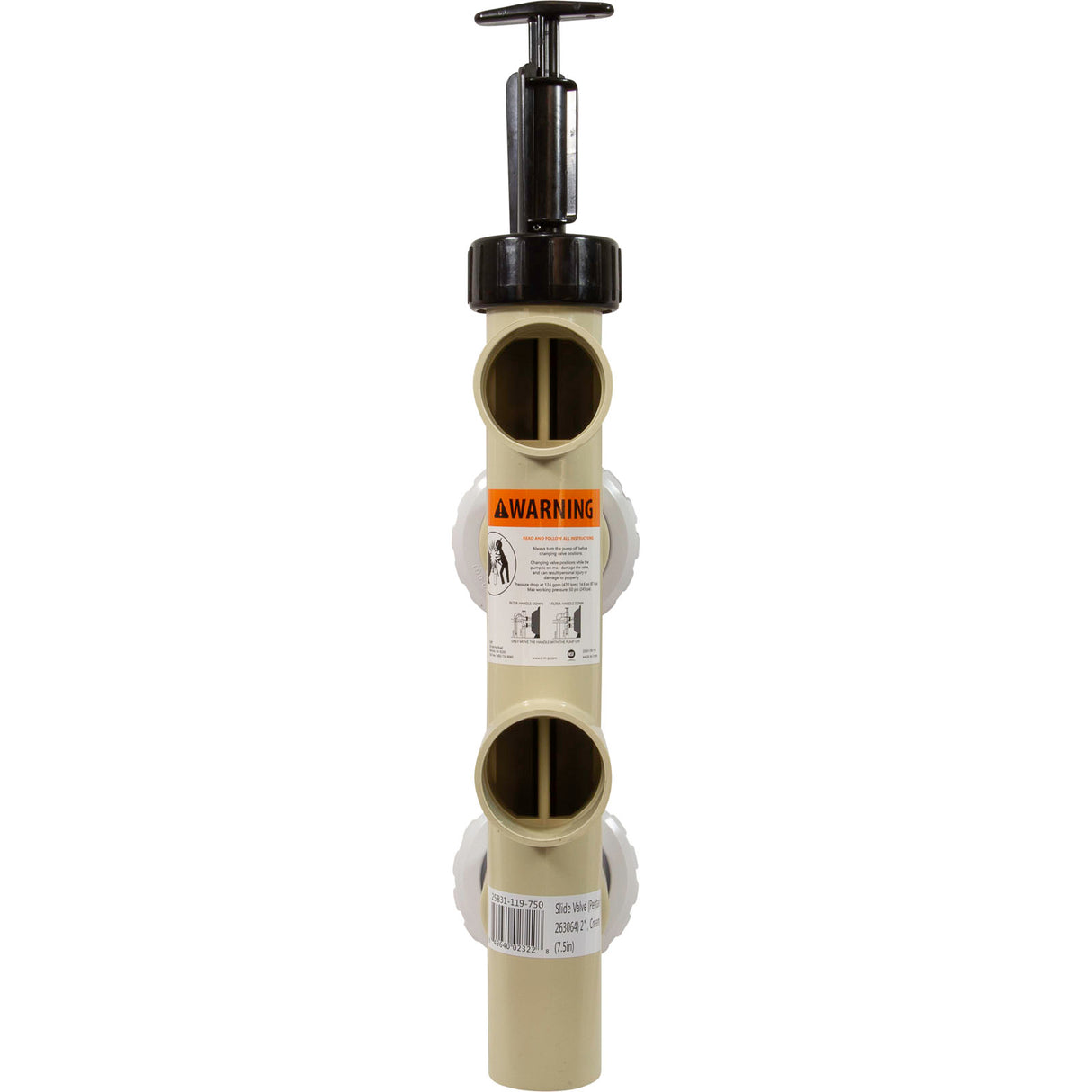 Push Pull Valve, PacFab, 2" Slip, PVC, Generic : 25831-119-750 - Custom Molded Products - 849640023228 - PartsForSpas.com
