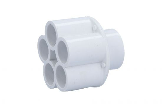 Manifold, PVC, Waterway, 1"S x 5 1/2"S Ports : 672-4380