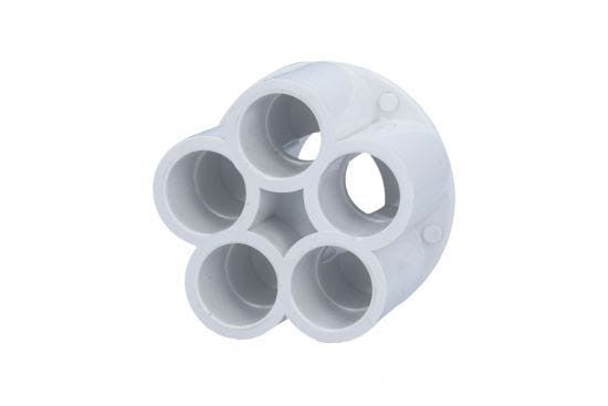 Manifold, PVC, Waterway, 1"S x 5 1/2"S Ports : 672-4380